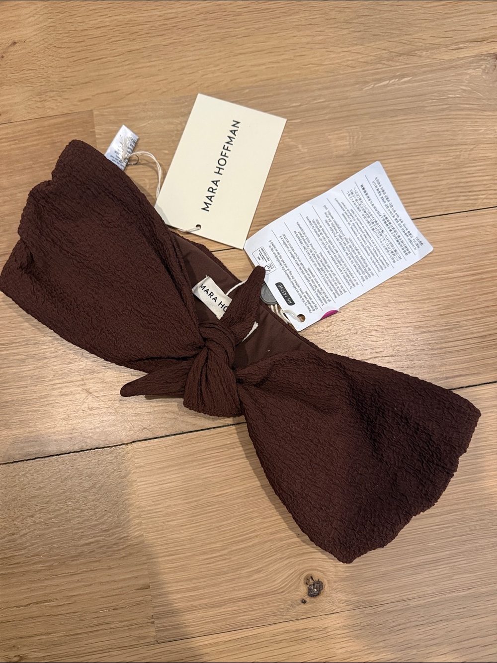 Mara Hoffman Chocolate Brown swimsuit top